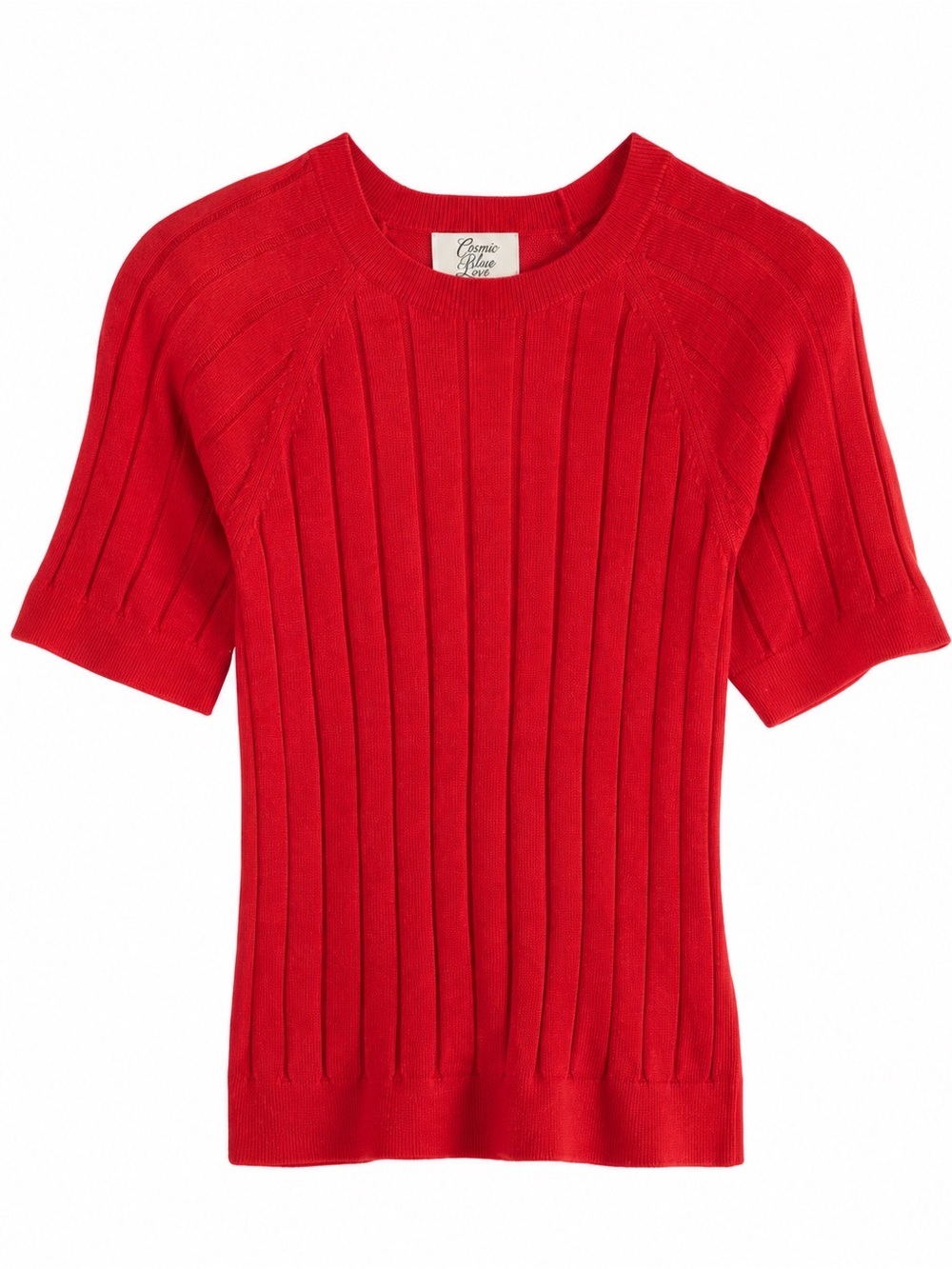 Cosmic Blue Love Zuri Wide Rib Crew Neck "Date Night Tee" – Size Small – NWT